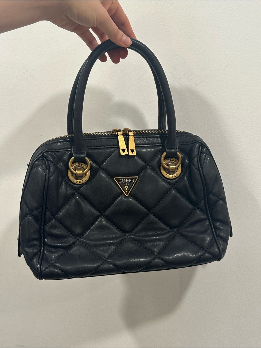 Guess Cecily quilted box satchel